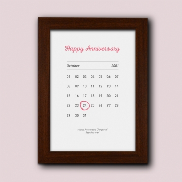 Personalised Anniversary Date Prints