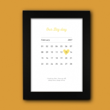Personalised Anniversary Date Prints