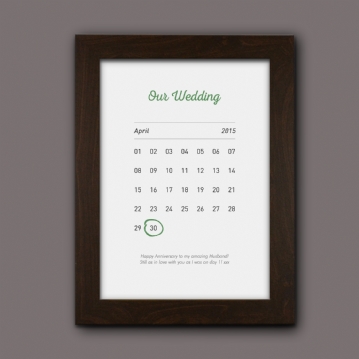 Personalised Anniversary Date Prints