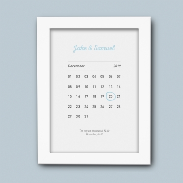 Personalised Anniversary Date Prints