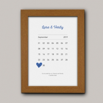 Personalised Anniversary Date Prints