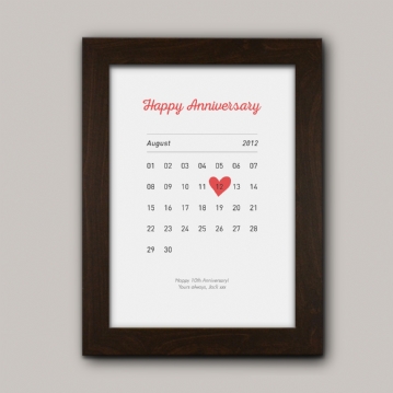 Personalised Anniversary Date Prints