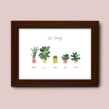 Personalised Houseplant Family Prints