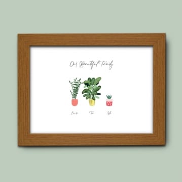 Personalised Houseplant Family Prints