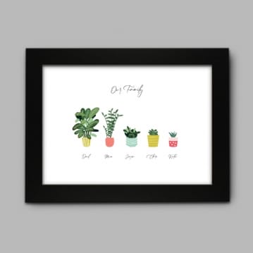 Personalised Houseplant Family Prints