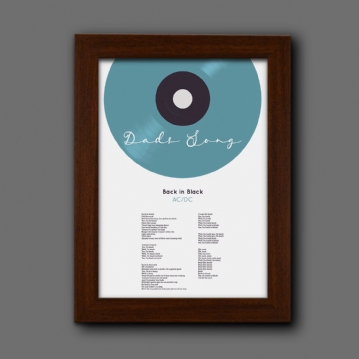 Personalised Vinyl Song Lyrics Print