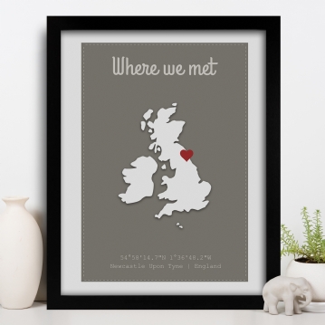 Personalised Where We Met Poster