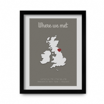 Personalised Where We Met Poster