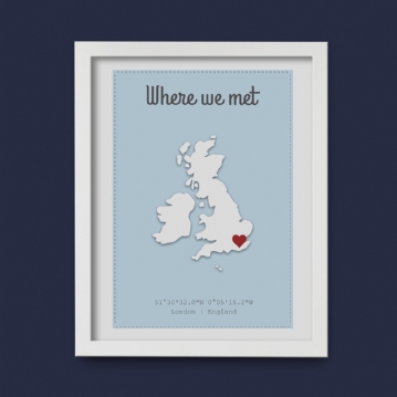 Personalised Where We Met Poster