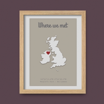 Personalised Where We Met Poster