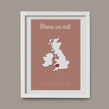 Personalised Where We Met Poster
