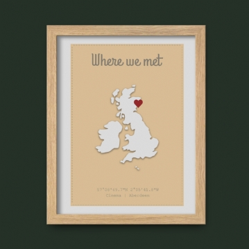 Personalised Where We Met Poster