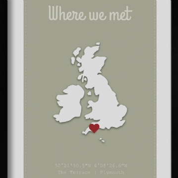 Personalised Where We Met Poster