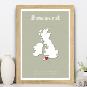 Personalised Where We Met Poster