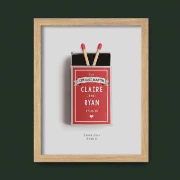 Personalised Perfect Match Poster