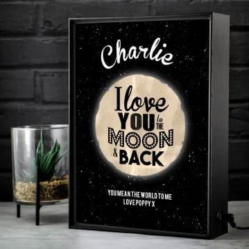 Love You to the Moon and Back Personalised Light Box