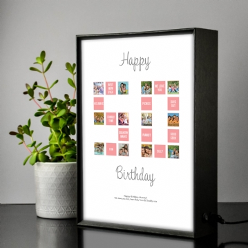 Personalised 50th Special Birthday Light Box