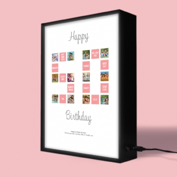 Personalised 50th Special Birthday Light Box