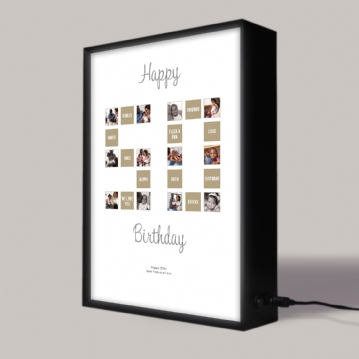 Personalised 50th Special Birthday Light Box