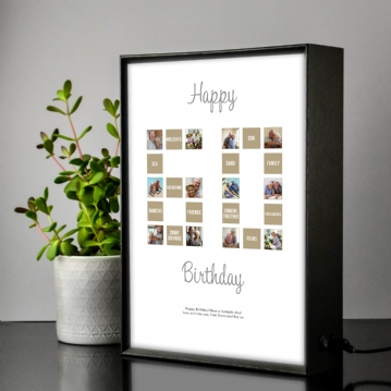 Personalised 60th Birthday Memories Light Box