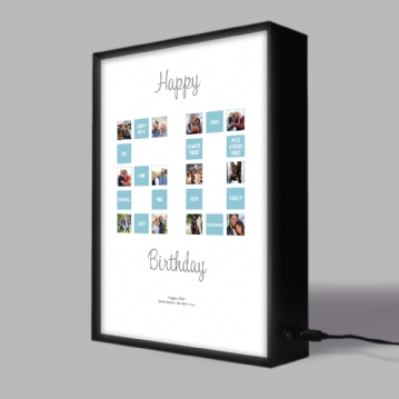 Personalised 60th Birthday Memories Light Box