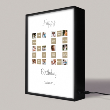 Personalised 60th Birthday Memories Light Box