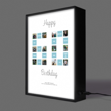 Personalised 60th Birthday Memories Light Box