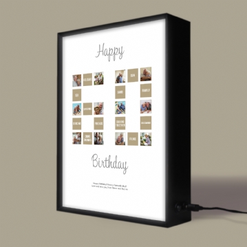 Personalised 60th Birthday Memories Light Box