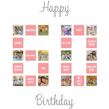 Personalised 60th Birthday Memories Light Box