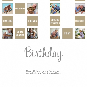 Personalised 60th Birthday Memories Light Box