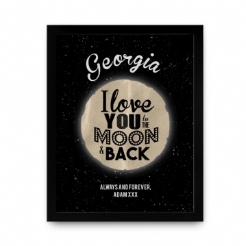 Personalised Love You to the Moon and Back Poster 