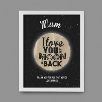 Personalised Love You to the Moon and Back Poster 