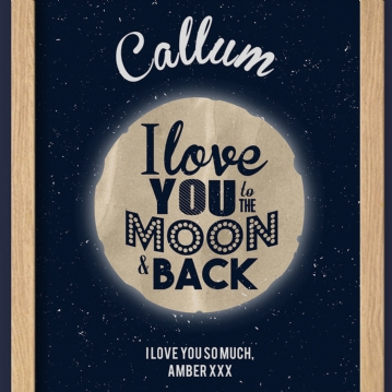 Personalised Love You to the Moon and Back Poster 