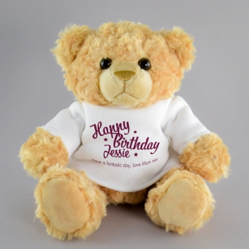 Personalised Happy Birthday Teddy Bear