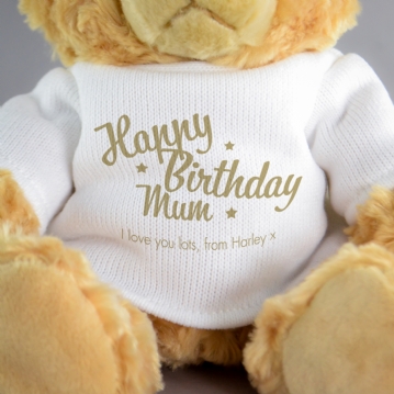 Personalised Happy Birthday Teddy Bear