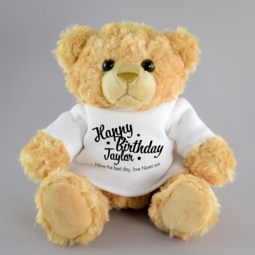 Personalised Happy Birthday Teddy Bear