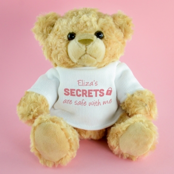 Personalised Secrets are Safe with Me Teddy Bear