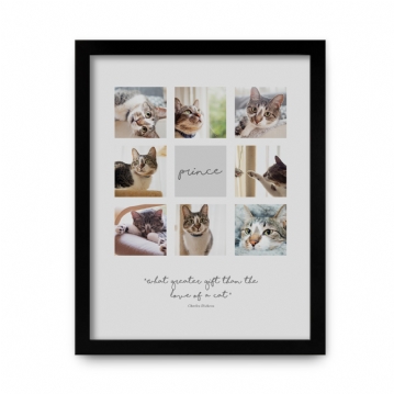 Personalised Cat Multi Photo and Quote Print 