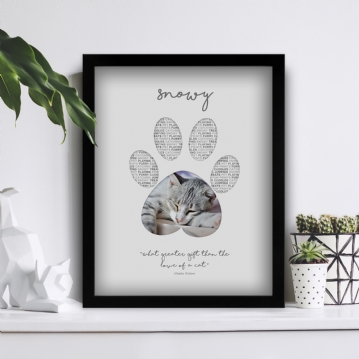 Personalised Photo Cat Paw Print