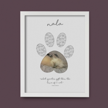 Personalised Photo Cat Paw Print