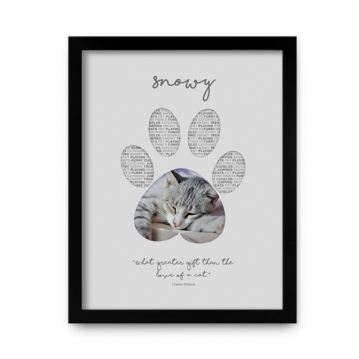 Personalised Photo Cat Paw Print