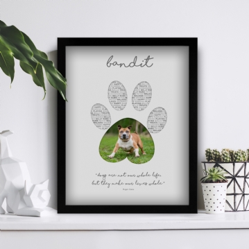 Personalised Photo Dog Paw Print