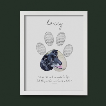 Personalised Photo Dog Paw Print