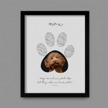 Personalised Photo Dog Paw Print