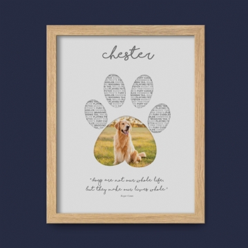 Personalised Photo Dog Paw Print