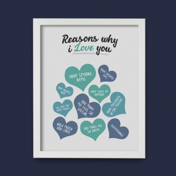 Personalised Reasons Why I Love You Print