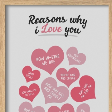 Personalised Reasons Why I Love You Print