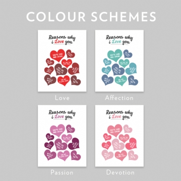 Personalised Reasons Why I Love You Print