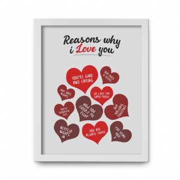 Personalised Reasons Why I Love You Print