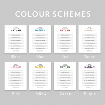 Personalised Things I Love About.... Print 